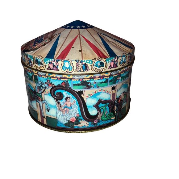 Vintage 1996 Hershey Park Carousel Collectible Tin, Hometown Series Cannister 13 - Picture 6 of 10